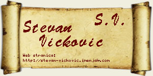 Stevan Vicković vizit kartica